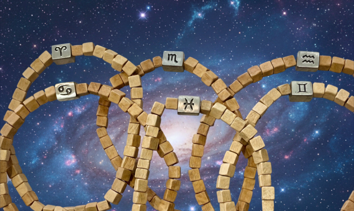 Zodiac Wooden Bead Bracelet