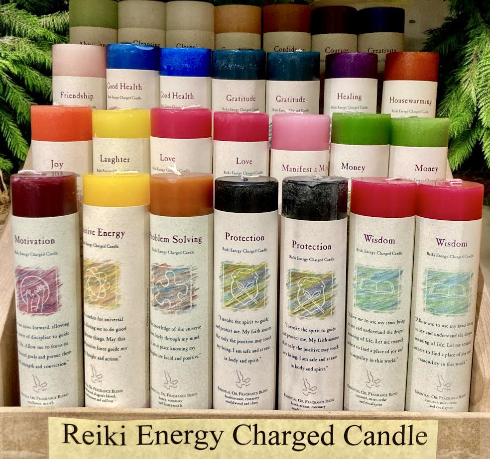 Reiki Charged Pillar Candles