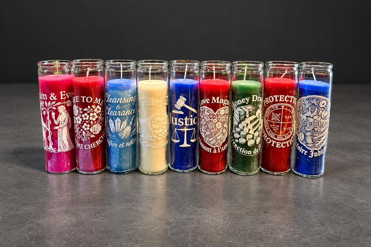 Candles against a darker charcoal background