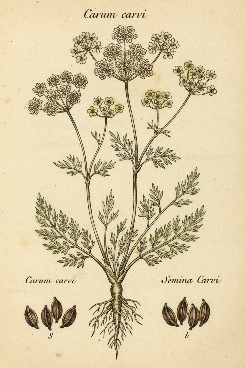 Caraway Botanical Illustration