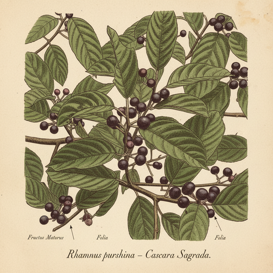 Cascara Sagrada Botanical Illustration