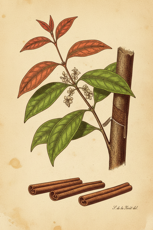 Cinnamon Victorian Botanical from Reference - S. de la Forêt