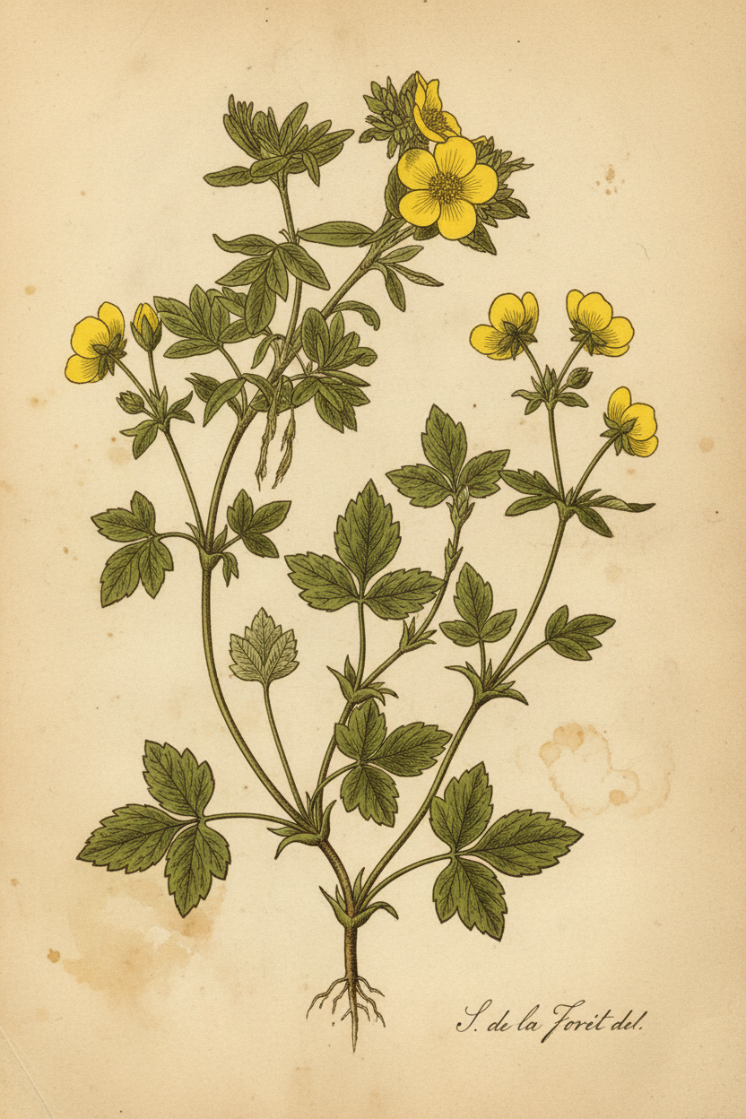 Cinquefoil Victorian Botanical - S. de la Forêt