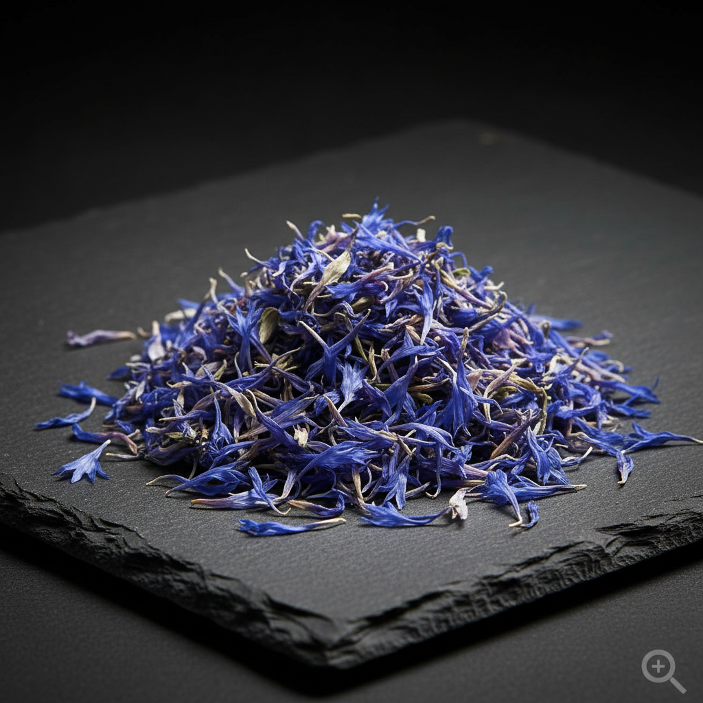Dried cornflower on slate