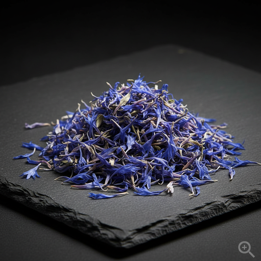 Dried cornflower on slate