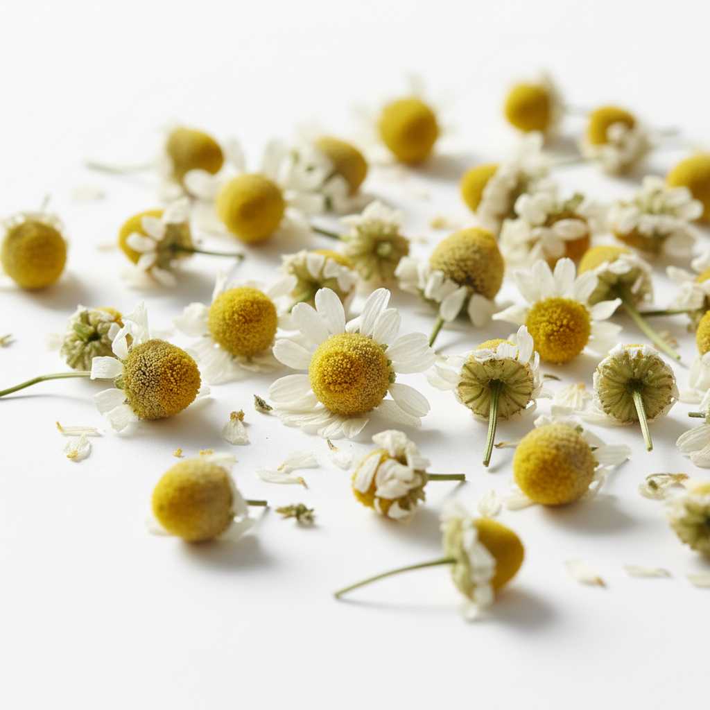 Dried white Roman chamomile flowers