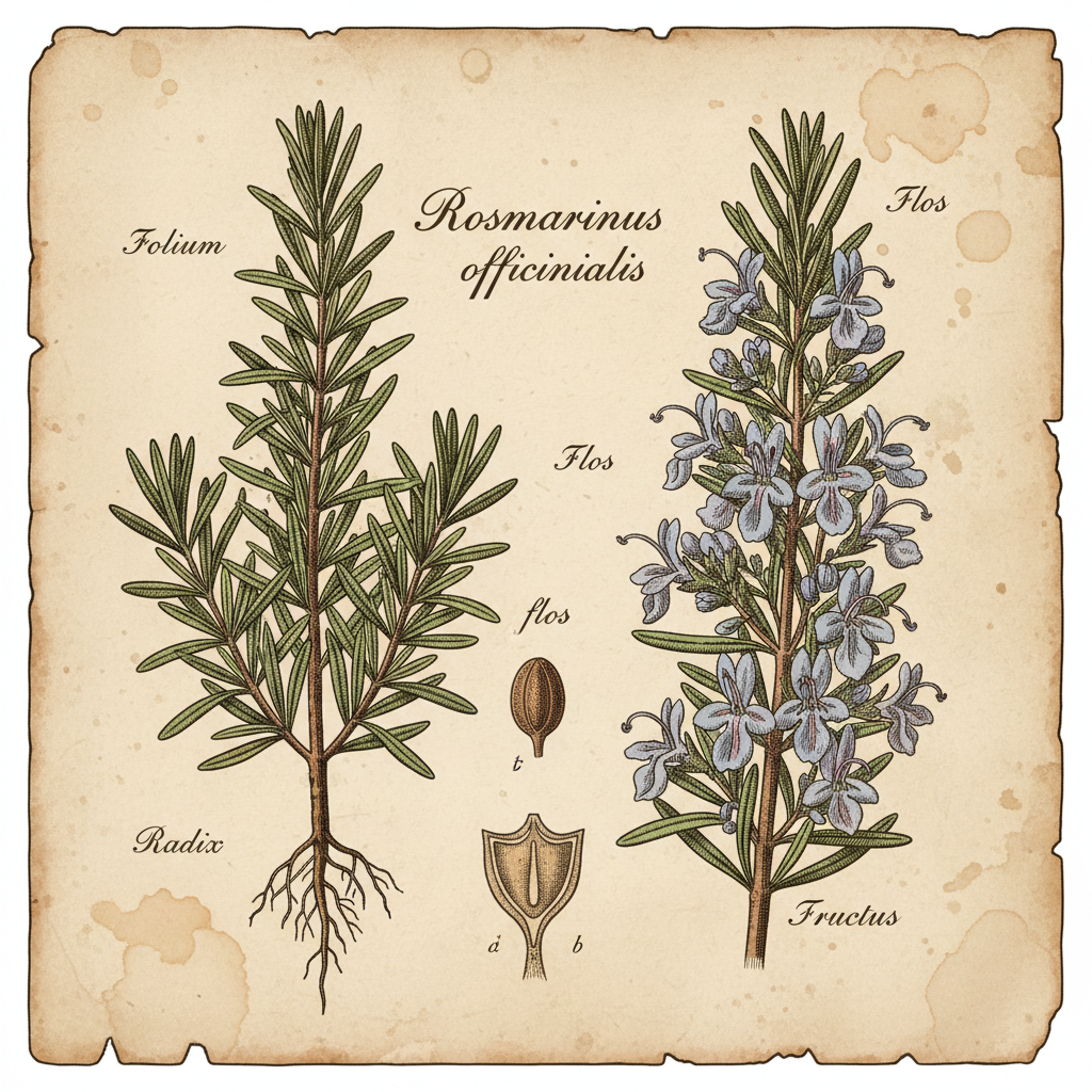 Rosemary Botanical Illustration